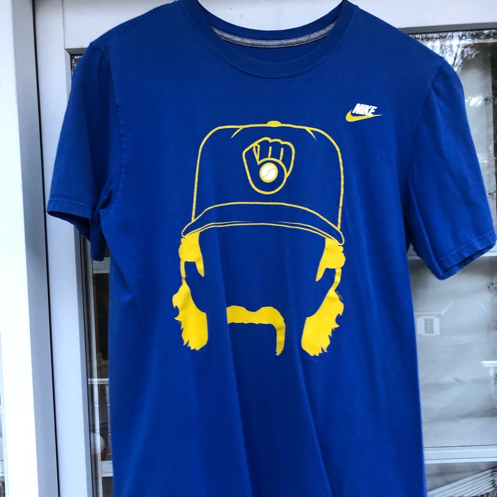 Nike Robin Yount Brewers shirt- Large